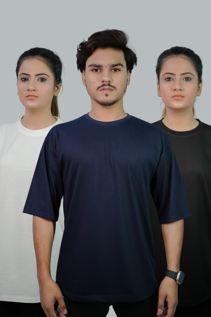 DOWN SHOULDER PLAIN TEES FOR MEN AND WOMEN