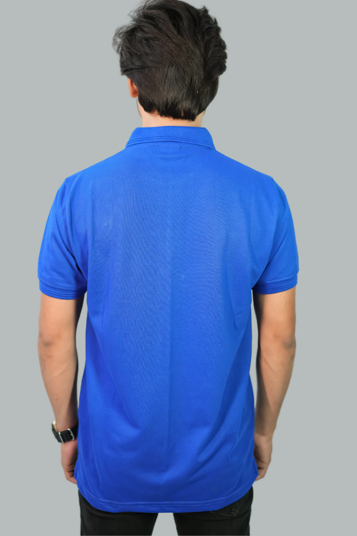 ROYAL BLUE TEXTURED POLO