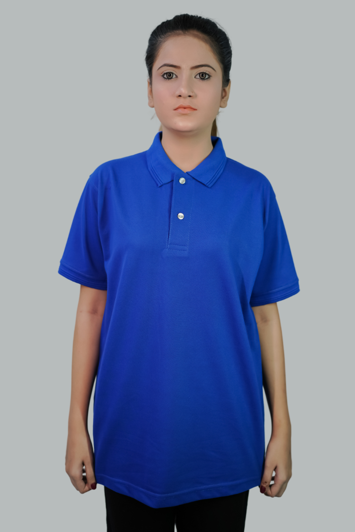 ROYAL BLUE TEXTURED POLO