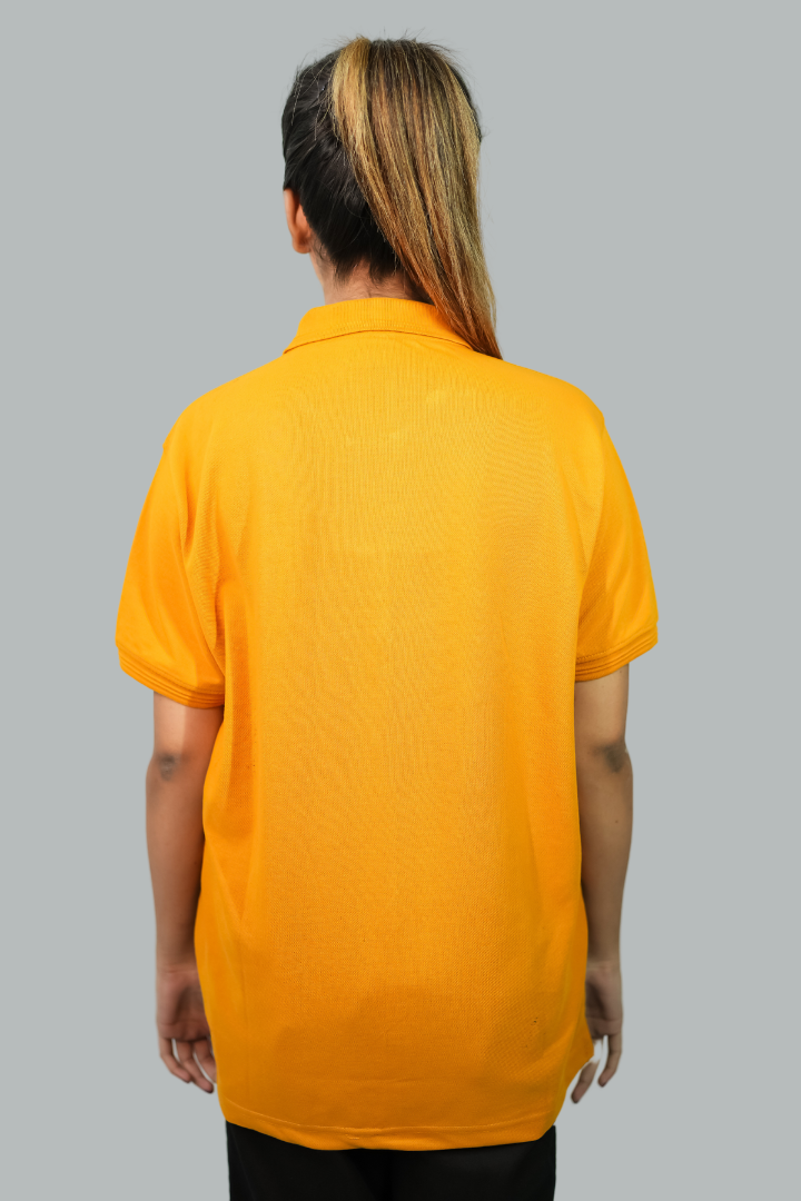 GOLD YELLOW TEXTURED POLO