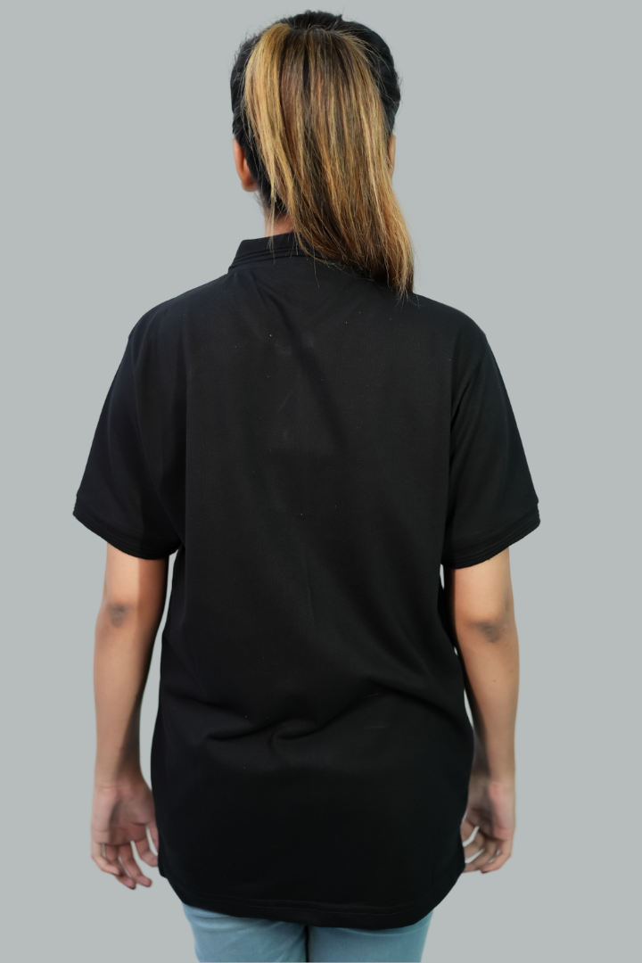 BLACK TEXTURED POLO